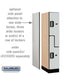 Salsbury 12" Wide Double Tier 'S' Style Designer Wood Locker - 1 Wide - 5 Feet High - 21 Inches Deep - Gray - Silver Electronic Locks - Sweatfully