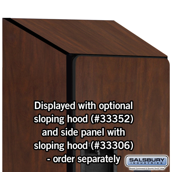 Salsbury 12" Wide Double Tier 'S' Style Designer Wood Locker - 1 Wide - 5 Feet High - 21 Inches Deep - Mahogany - Hasps - Sweatfully