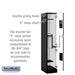 Salsbury 12" Wide Double Tier 'S' Style Designer Wood Locker - 1 Wide - 5 Feet High - 18 Inches Deep - Black - Hasps - Sweatfully