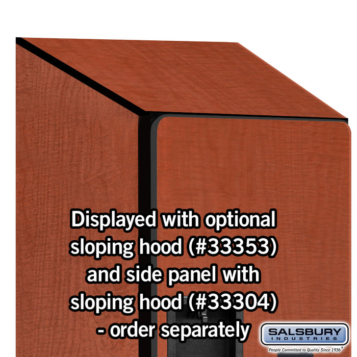 Salsbury 12" Wide Double Tier 'S' Style Designer Wood Locker - 1 Wide - 5 Feet High - 18 Inches Deep - Cherry - Hasps - Sweatfully