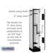 Salsbury 12" Wide Double Tier 'S' Style Designer Wood Locker - 1 Wide - 5 Feet High - 18 Inches Deep - Gray - Black Electronic Locks - Sweatfully