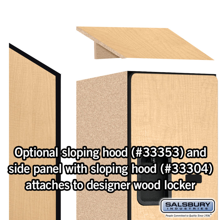 Salsbury 12" Wide Double Tier 'S' Style Designer Wood Locker - 1 Wide - 5 Feet High - 18 Inches Deep - Maple - Hasps - Sweatfully