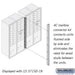 Salsbury Recessed Mounted 4C Horizontal Mailbox Connector Kit - for 15 Door High Units - Sweatfully