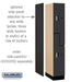 Salsbury 12" Wide Double Tier 'S' Style Designer Wood Locker - 1 Wide - 6 Feet High - 21 Inches Deep - Black - Silver Electronic Locks - Sweatfully