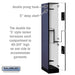 Salsbury 12" Wide Double Tier 'S' Style Designer Wood Locker - 1 Wide - 6 Feet High - 21 Inches Deep - Blue - Black Electronic Locks - Sweatfully