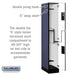 Salsbury 12" Wide Double Tier 'S' Style Designer Wood Locker - 1 Wide - 6 Feet High - 21 Inches Deep - Blue - Hasps - Sweatfully