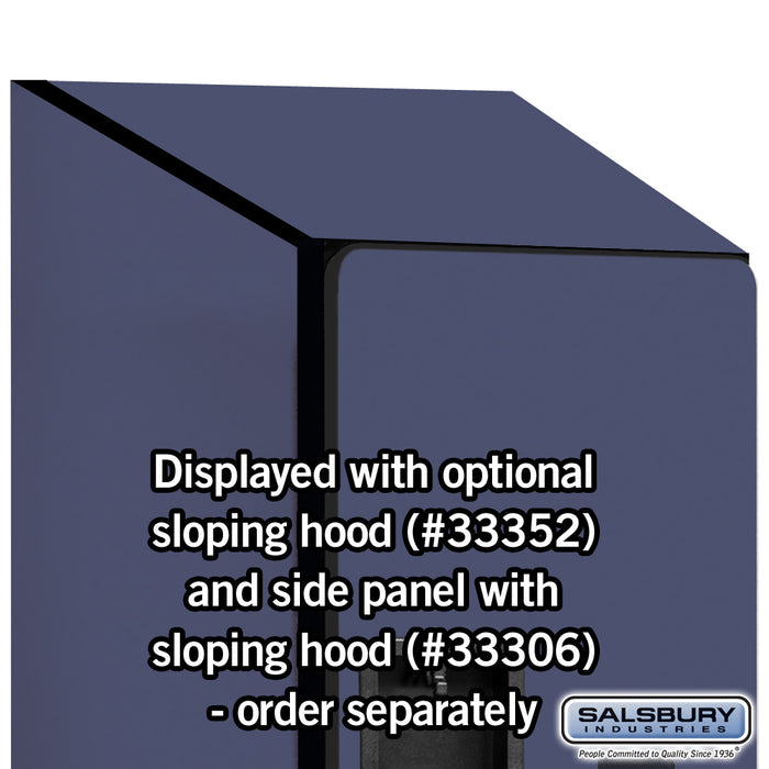 Salsbury 12" Wide Double Tier 'S' Style Designer Wood Locker - 1 Wide - 6 Feet High - 21 Inches Deep - Blue - Hasps - Sweatfully
