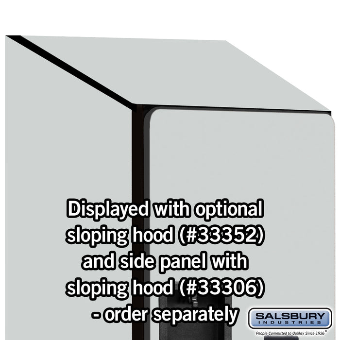 Salsbury 12" Wide Double Tier 'S' Style Designer Wood Locker - 1 Wide - 6 Feet High - 21 Inches Deep - Gray - Hasps - Sweatfully