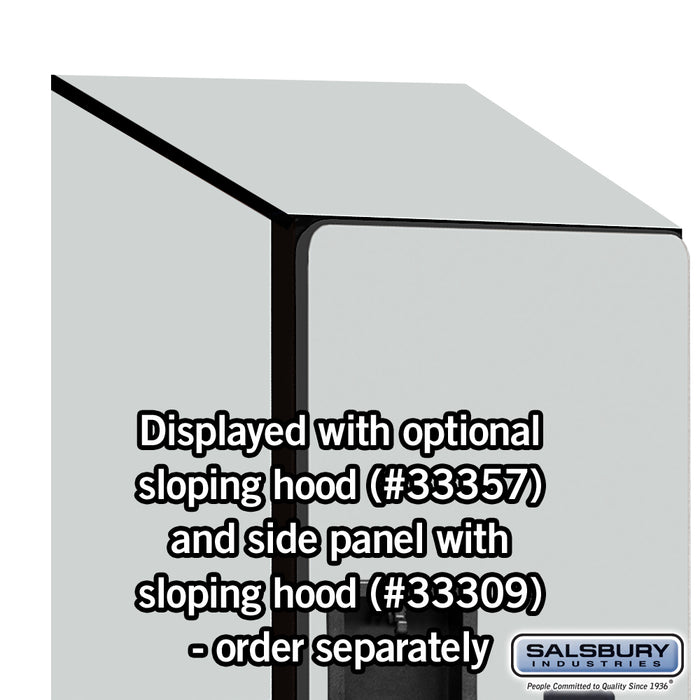 Salsbury 12" Wide Double Tier 'S' Style Designer Wood Locker - 1 Wide - 6 Feet High - 15 Inches Deep - Gray - Hasps - Sweatfully