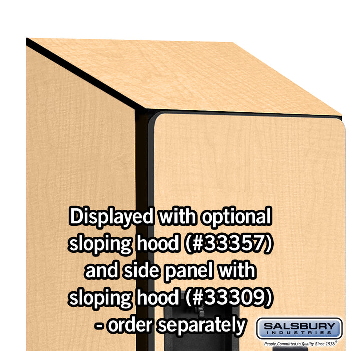 Salsbury 12" Wide Double Tier 'S' Style Designer Wood Locker - 1 Wide - 6 Feet High - 15 Inches Deep - Maple - Hasps - Sweatfully
