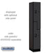Salsbury 12" Wide Double Tier 'S' Style Designer Wood Locker - 1 Wide - 6 Feet High - 18 Inches Deep - Black - Black Resettable Combination Locks - Sweatfully