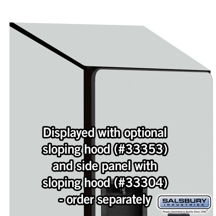 Salsbury 12" Wide Double Tier 'S' Style Designer Wood Locker - 1 Wide - 6 Feet High - 18 Inches Deep - Gray - Hasps - Sweatfully