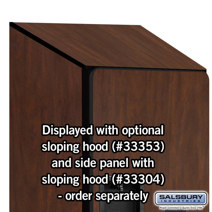 Salsbury 12" Wide Double Tier 'S' Style Designer Wood Locker - 1 Wide - 6 Feet High - 18 Inches Deep - Mahogany - Hasps - Sweatfully