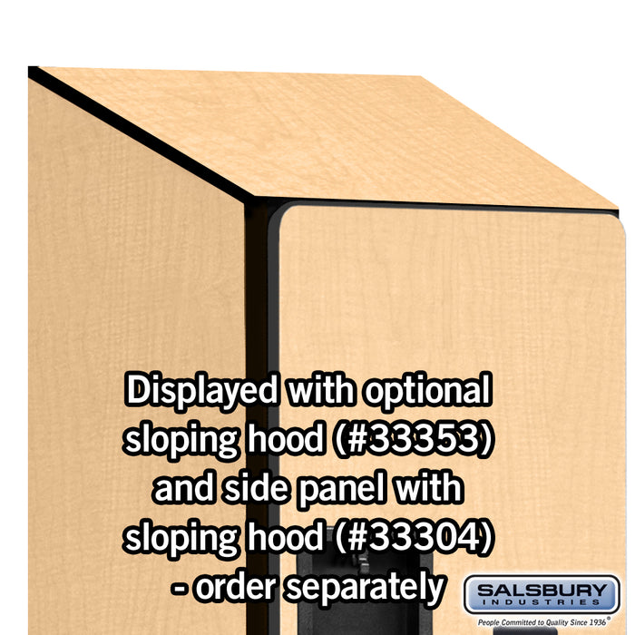 Salsbury 12" Wide Double Tier 'S' Style Designer Wood Locker - 1 Wide - 6 Feet High - 18 Inches Deep - Maple - Hasps - Sweatfully