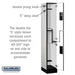 Salsbury 12" Wide Double Tier 'S' Style Designer Wood Locker - 1 Wide - 6 Feet High - 18 Inches Deep - Gray - Hasps - Sweatfully