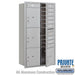 Salsbury Maximum Height Recessed Mounted 4C Horizontal Mailbox with 10 Doors and 4 Parcel Lockers in Aluminum with Private Access - Front Loading - Sweatfully