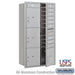 Salsbury Maximum Height Recessed Mounted 4C Horizontal Mailbox with 10 Doors and 4 Parcel Lockers in Aluminum with USPS Access - Front Loading - Sweatfully