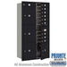 Salsbury Maximum Height Recessed Mounted 4C Horizontal Mailbox with 10 Doors and 4 Parcel Lockers in Black with Private Access - Front Loading - Sweatfully