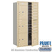 Salsbury Maximum Height Recessed Mounted 4C Horizontal Mailbox with 10 Doors and 4 Parcel Lockers in Sandstone with Private Access - Front Loading - Sweatfully