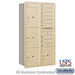 Salsbury Maximum Height Recessed Mounted 4C Horizontal Mailbox with 10 Doors and 4 Parcel Lockers in Sandstone with USPS Access - Rear Loading - Sweatfully