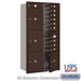 Salsbury Maximum Height Recessed Mounted 4C Horizontal Mailbox with 10 Doors and 4 Parcel Lockers in Bronze with USPS Access - Front Loading - Sweatfully