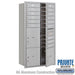 Salsbury Maximum Height Recessed Mounted 4C Horizontal Mailbox with 15 Doors and 3 Parcel Lockers in Aluminum with Private Access - Front Loading - Sweatfully