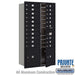 Salsbury Maximum Height Recessed Mounted 4C Horizontal Mailbox with 20 Doors and 2 Parcel Lockers in Black with Private Access - Front Loading - Sweatfully