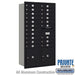 Salsbury Maximum Height Recessed Mounted 4C Horizontal Mailbox with 20 Doors and 2 Parcel Lockers in Black with Private Access - Rear Loading - Sweatfully