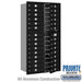 Salsbury Maximum Height Recessed Mounted 4C Horizontal Mailbox with 29 Doors in Black with Private Access - Front Loading - Sweatfully