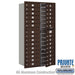 Salsbury Maximum Height Recessed Mounted 4C Horizontal Mailbox with 29 Doors in Bronze with Private Access - Front Loading - Sweatfully