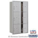 Maximum Height Recessed Mounted 4C Horizontal Parcel Locker with 6 Parcel Lockers in Aluminum with USPS Access - Front Loading - Sweatfully