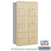 Maximum Height Recessed Mounted 4C Horizontal Parcel Locker with 6 Parcel Lockers in Sandstone with USPS Access - Rear Loading - Sweatfully