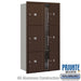Maximum Height Recessed Mounted 4C Horizontal Parcel Locker with 6 Parcel Lockers in Bronze with Private Access - Front Loading - Sweatfully