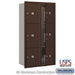 Maximum Height Recessed Mounted 4C Horizontal Parcel Locker with 6 Parcel Lockers in Bronze with USPS Access - Front Loading - Sweatfully