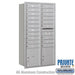 Salsbury Maximum Height Recessed Mounted 4C Horizontal Mailbox with 20 Doors and 2 Parcel Lockers in Aluminum with Private Access - Rear Loading - Sweatfully