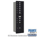 Salsbury Maximum Height Recessed Mounted 4C Horizontal Mailbox with 9 Doors and 1 Parcel Locker in Black with Private Access - Rear Loading - Sweatfully