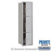 Salsbury Maximum Height Recessed Mounted 4C Horizontal Parcel Locker with 3 Parcel Lockers in Aluminum with Private Access - Front Loading - Sweatfully