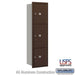 Salsbury Maximum Height Recessed Mounted 4C Horizontal Parcel Locker with 3 Parcel Lockers in Bronze with USPS Access - Rear Loading - Sweatfully