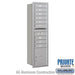 Salsbury Maximum Height Recessed Mounted 4C Horizontal Mailbox with 9 Doors and 1 Parcel Locker in Aluminum with Private Access - Rear Loading - Sweatfully