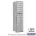 Salsbury Maximum Height Recessed Mounted 4C Horizontal Mailbox with 9 Doors and 1 Parcel Locker in Aluminum with USPS Access - Rear Loading - Sweatfully