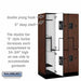 Salsbury 12" Wide Double Tier 'S' Style Designer Wood Locker - 3 Wide - 5 Feet High - 21 Inches Deep - Mahogany - Black Resettable Combination Locks - Sweatfully
