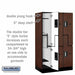 Salsbury 12" Wide Double Tier 'S' Style Designer Wood Locker - 3 Wide - 5 Feet High - 21 Inches Deep - Mahogany - Silver Electronic Locks - Sweatfully