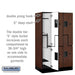 Salsbury 12" Wide Double Tier 'S' Style Designer Wood Locker - 3 Wide - 5 Feet High - 21 Inches Deep - Mahogany - Hasps - Sweatfully