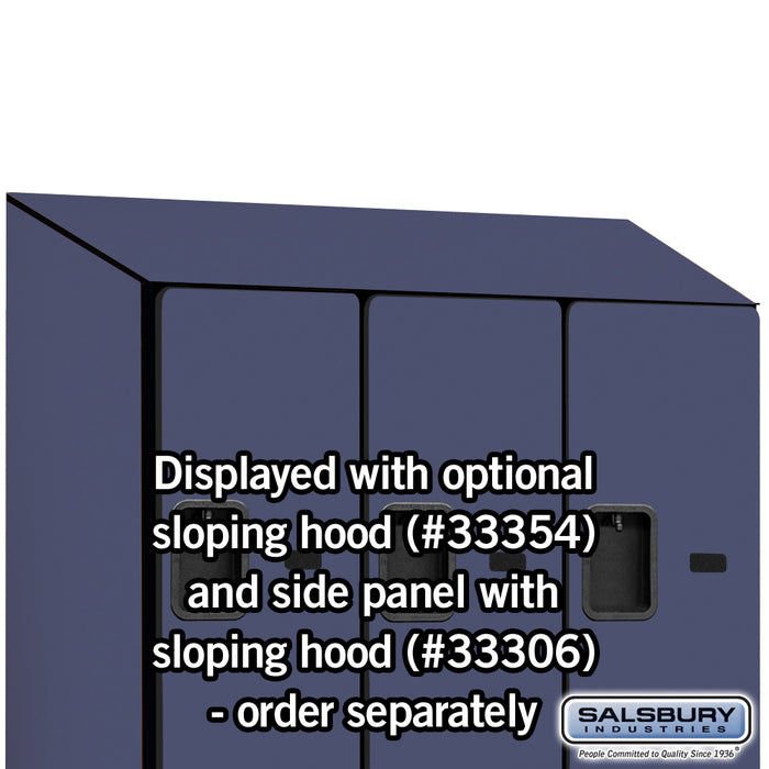 Salsbury 12" Wide Double Tier 'S' Style Designer Wood Locker - 3 Wide - 5 Feet High - 21 Inches Deep - Mahogany - Hasps - Sweatfully