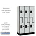 Salsbury 12" Wide Double Tier 'S' Style Designer Wood Locker - 3 Wide - 5 Feet High - 18 Inches Deep - Gray - Hasps - Sweatfully