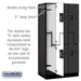 Salsbury 12" Wide Double Tier 'S' Style Designer Wood Locker - 3 Wide - 6 Feet High - 21 Inches Deep - Black - Black Resettable Combination Locks - Sweatfully