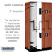 Salsbury 12" Wide Double Tier 'S' Style Designer Wood Locker - 3 Wide - 6 Feet High - 21 Inches Deep - Cherry - Silver Electronic Locks - Sweatfully