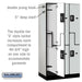 Salsbury 12" Wide Double Tier 'S' Style Designer Wood Locker - 3 Wide - 6 Feet High - 21 Inches Deep - Gray - Silver Resettable Combination Locks - Sweatfully