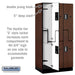 Salsbury 12" Wide Double Tier 'S' Style Designer Wood Locker - 3 Wide - 6 Feet High - 21 Inches Deep - Mahogany - Silver Electronic Locks - Sweatfully