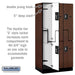 Salsbury 12" Wide Double Tier 'S' Style Designer Wood Locker - 3 Wide - 6 Feet High - 21 Inches Deep - Mahogany - Silver Resettable Combination Locks - Sweatfully